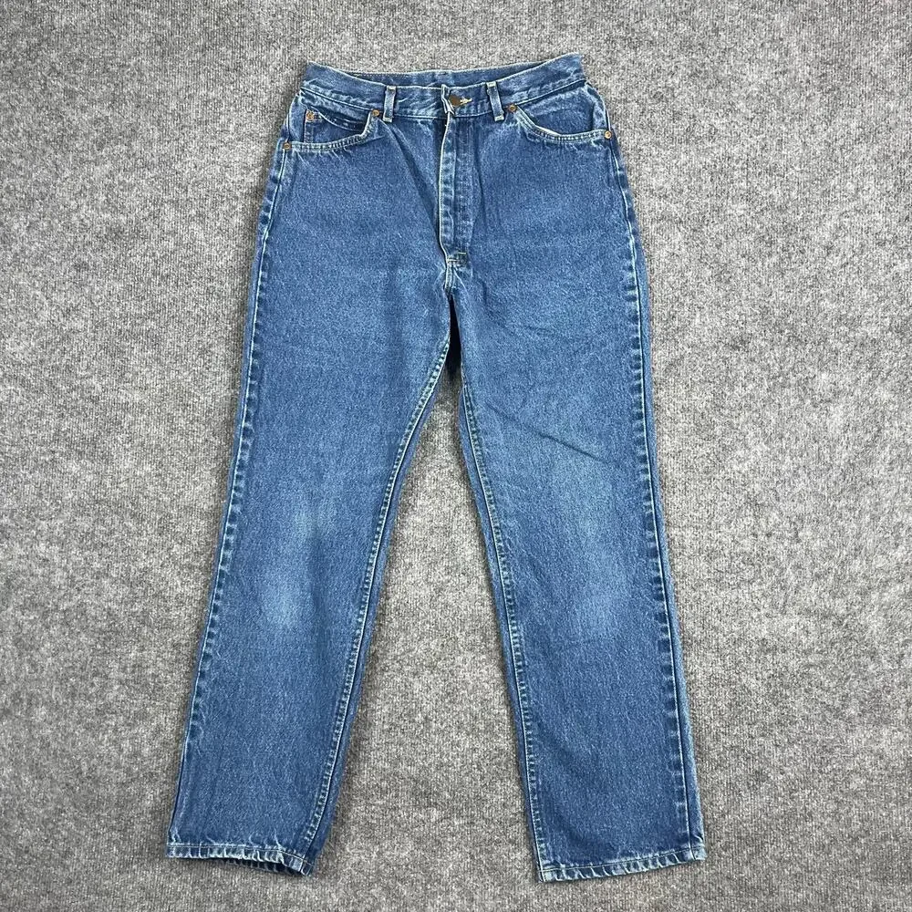 Lee Jeans Womens Blue Straight Leg Classic Size 6 Denim‎ Pants Vintage Style